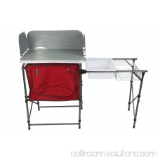 Ozark Trail Deluxe Camp Kitchen with Storage and Sink Table, Red 553639181